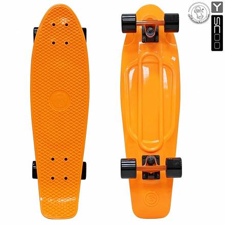 Скейтборд виниловый Y-Scoo Big Fishskateboard 27" 402-O с сумкой, оранжевый 